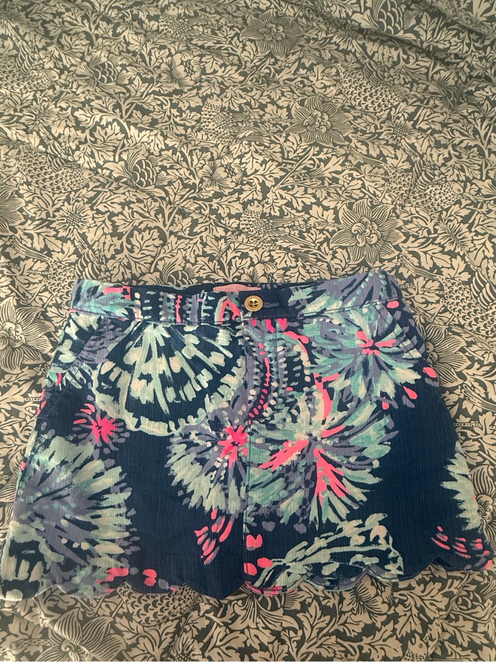 Lilly Pulitzer Blue Multi Floral Girls Skort